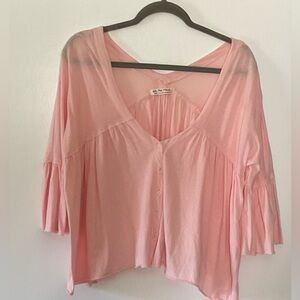Free People We The Free Light Pink Babydoll Top in excellent condition